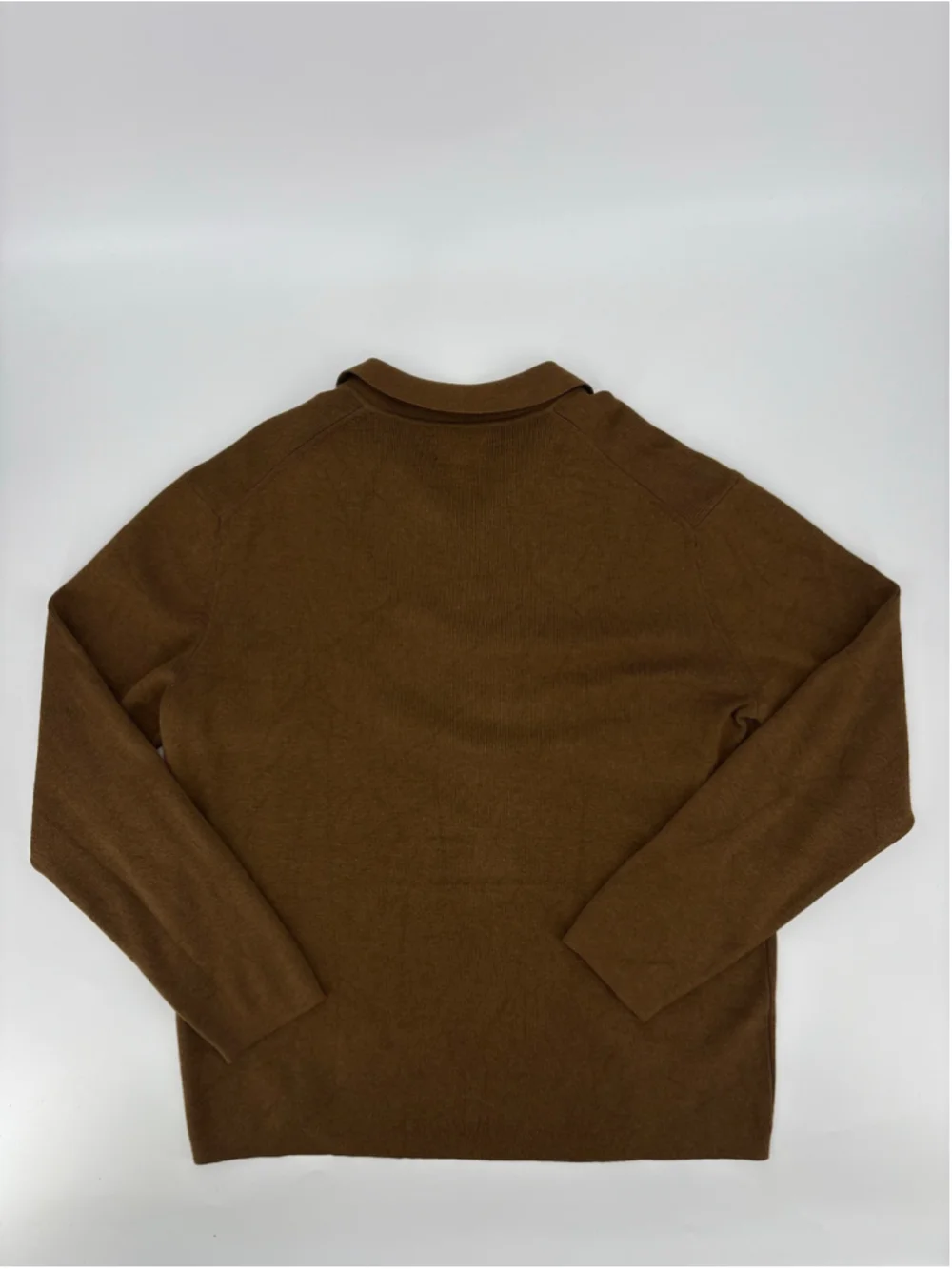 Men's Hickey Freeman Chocolate Brown 1/4 Quarter Zip Pullover Knit Sweater XL
